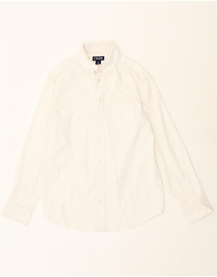CHAPS Boys Shirt 13-14 Years White Cotton Vintage Chaps and Second-Hand Chaps from Messina Hembry 