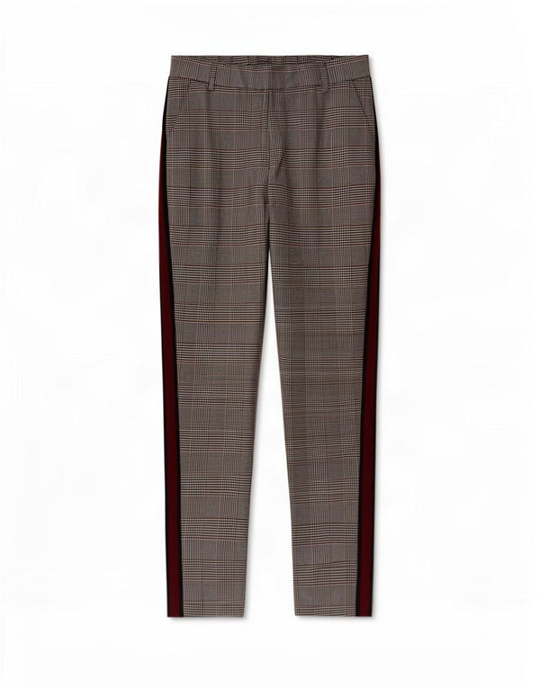 Pantaloni chino drepți pentru femei Zara XS W24 L25 Gri Check