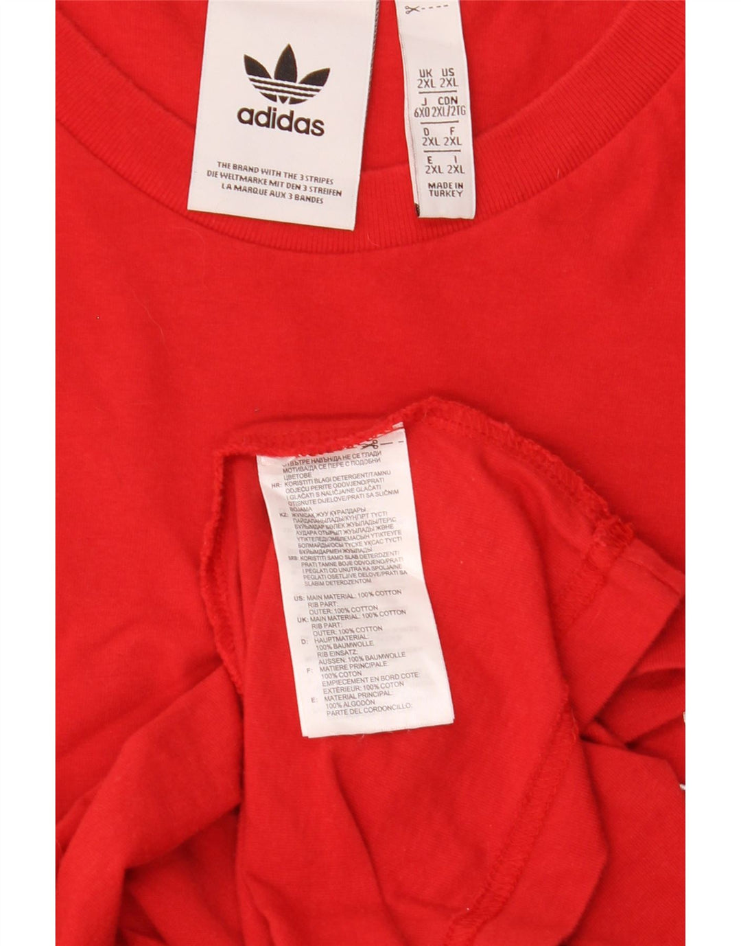 Tricou pentru bărbați Adidas Top 2XL bumbac roșu