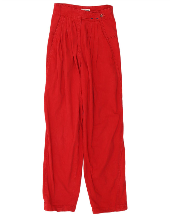 Pantaloni de damă vintage cu gheață casual L24 L29 roșii