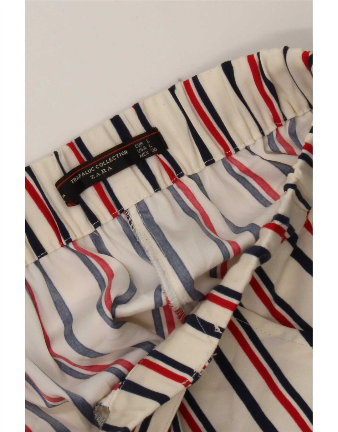 Pantaloni Capri pentru Damă Zara L34 L22 Alb cu dungi