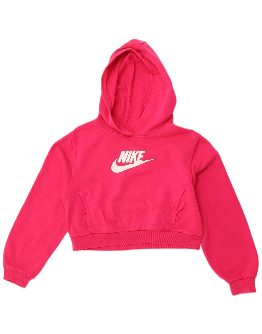 Pulover NIKE pentru fete Crop Graphic, 12-13 ani, mare bumbac roz
