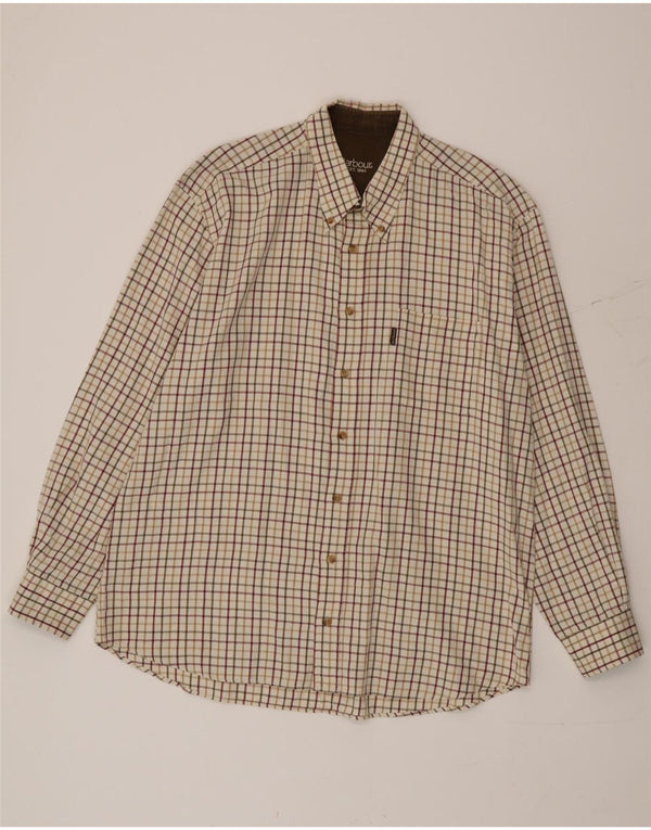 Cămașă pentru bărbați Barbour 2XL, bumbac vichy bej