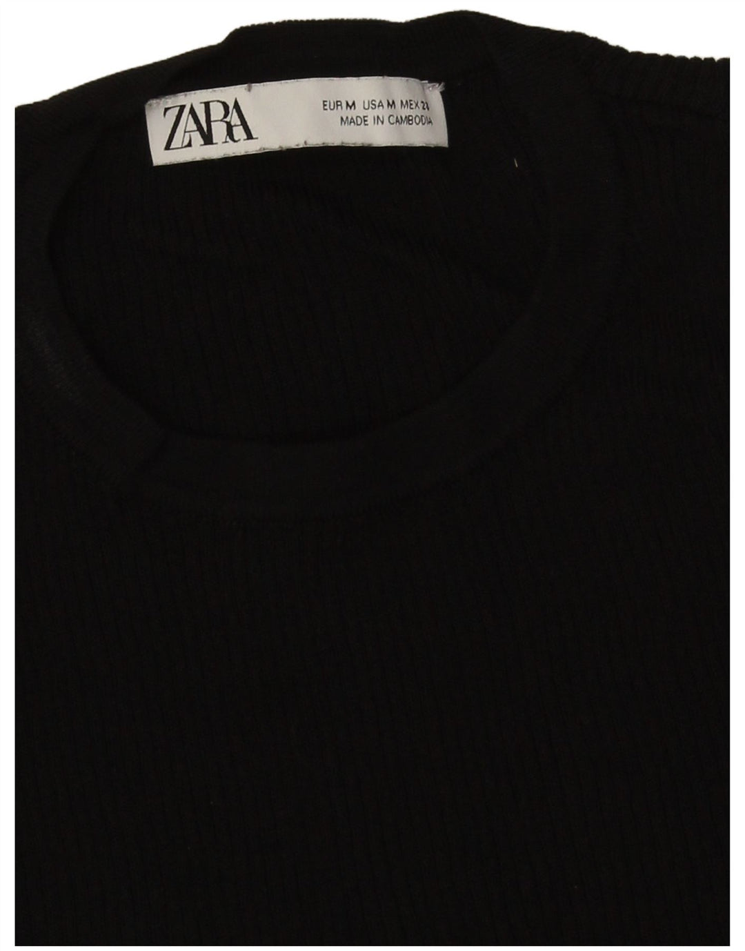 Top cu un umăr pentru femei Zara UK 12 Medium Negru