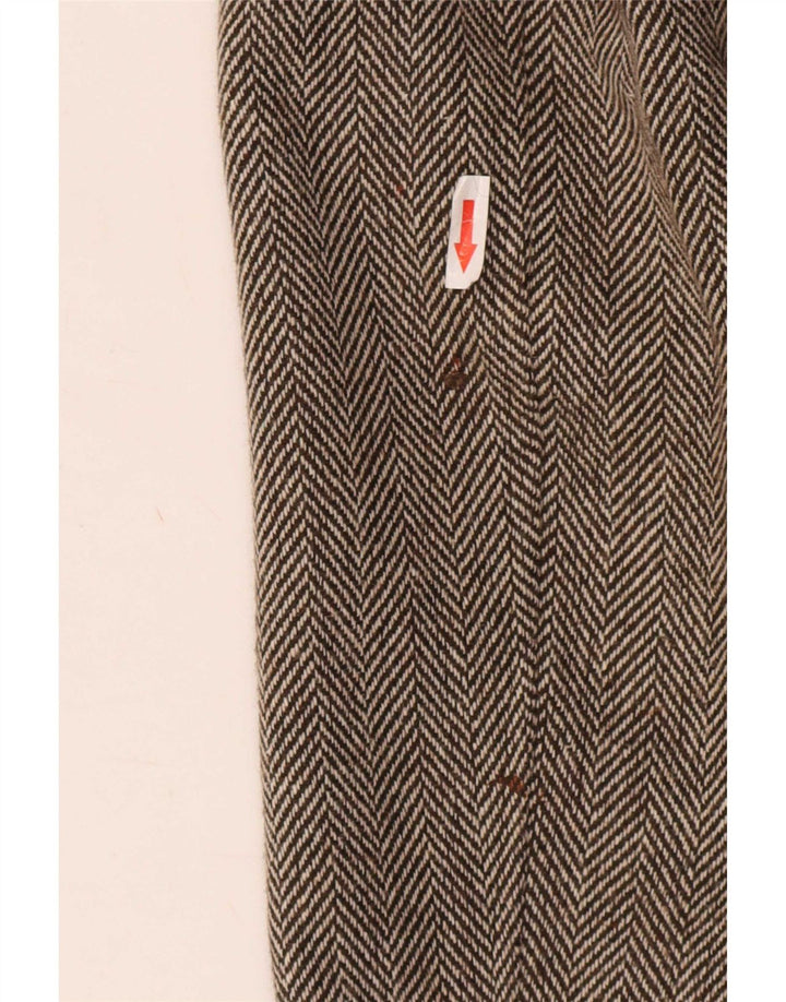 Emme Esse Blazer Jacket pentru femei UK 14 Medium Brown Herringbone