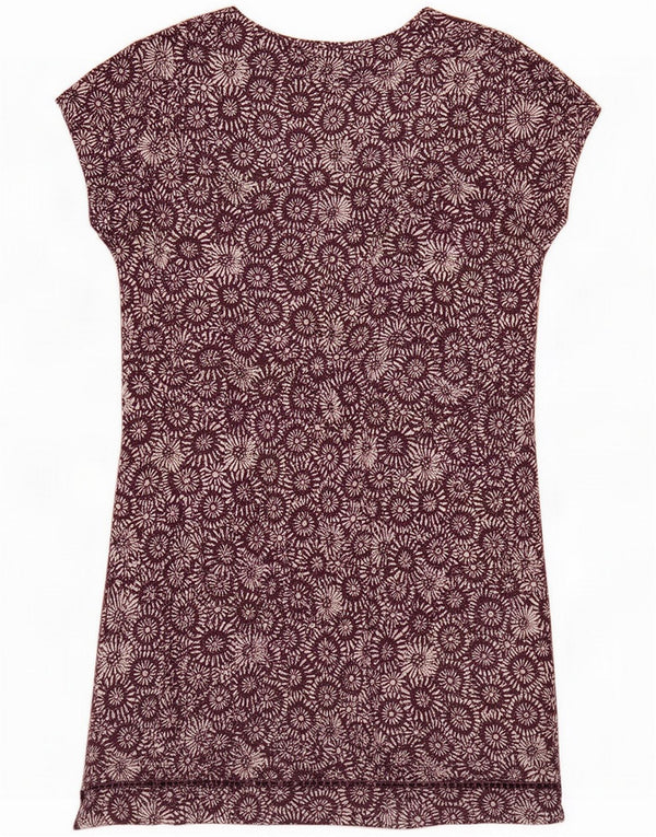 White Stuff Rochie tunică cu mâneci scurte pentru femei UK 12 Medium Purple Floral