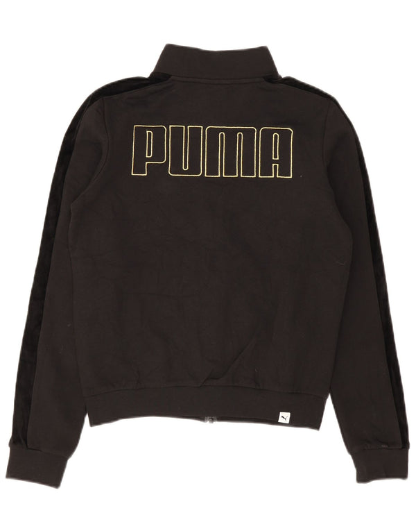 Jachetă de top cu trening grafic Puma pentru femei UK 6 XS, bumbac color bloc negru