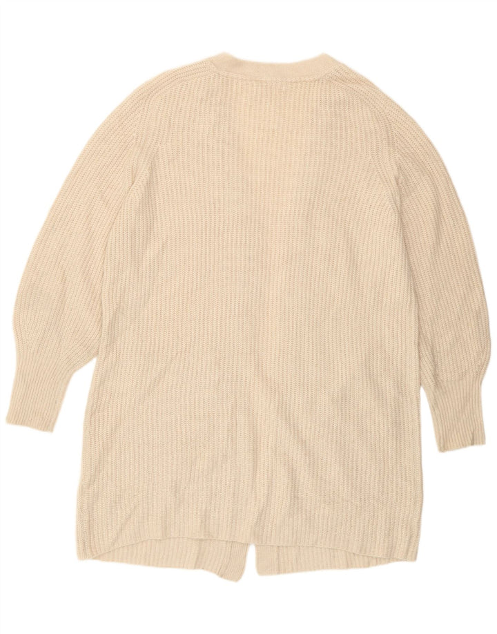 Pulover cardigan cu paragate supradimensionat pentru femei Fat Face UK 16, mare, alb