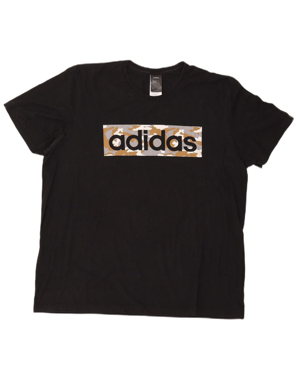 Tricou grafic ADIDAS pentru bărbați Top 2XL bumbac negru