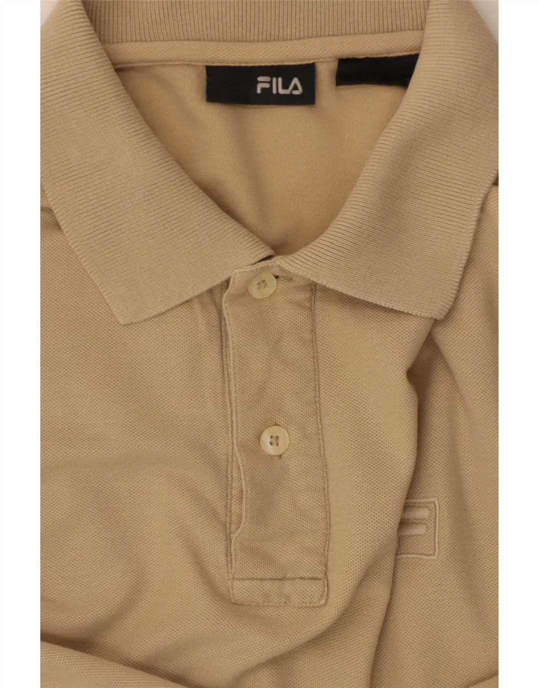 Tricou polo cu mânecă scurtă pentru bărbați Fila, cu formă regulată, bej mediu