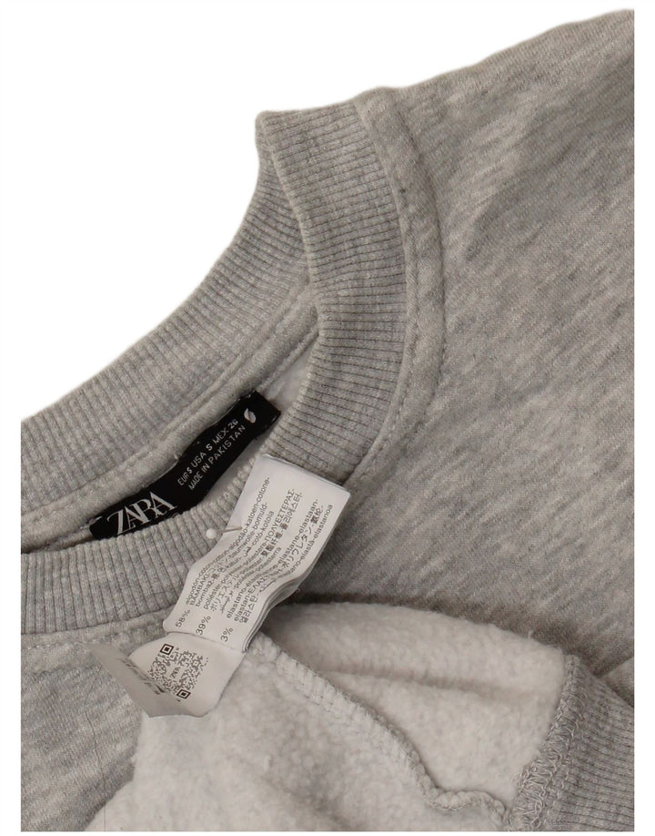 Pulover supradimensionat pentru femei Zara UK 10 Bumbac cu pete gri mici