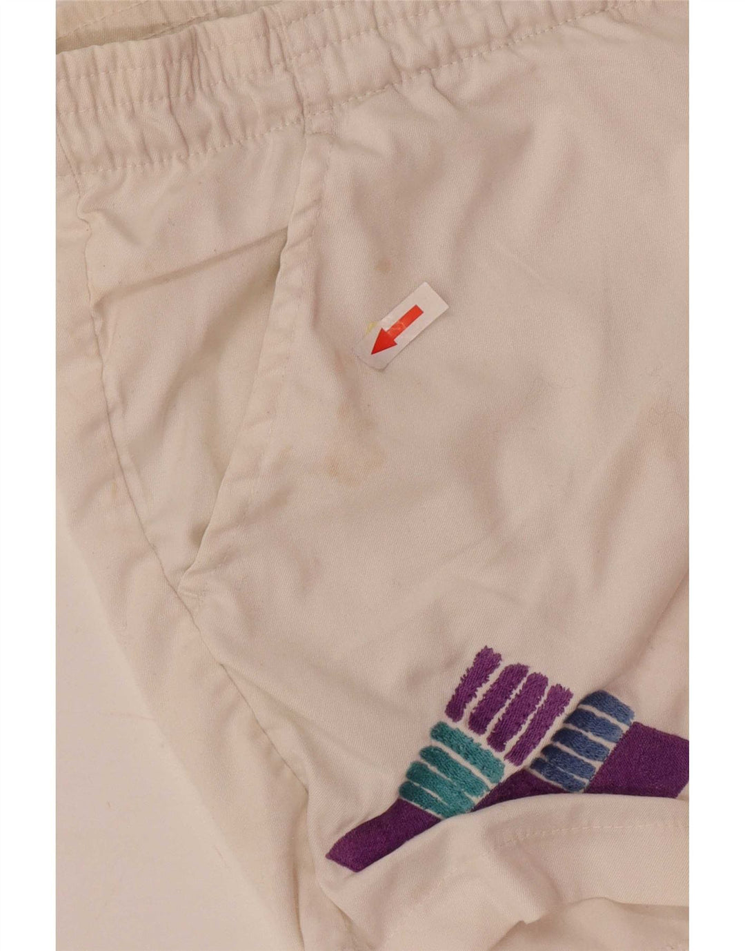 Sergio Tacchini Pantaloni scurți sport grafic pentru bărbați IT 46 Poliester alb mic