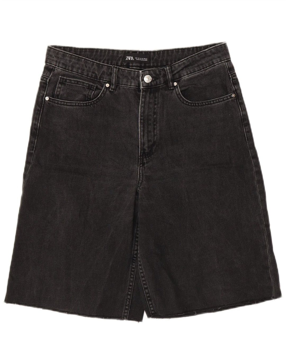 Pantaloni scurți din denim pentru femei Zara EU 38 Small W28 Gri
