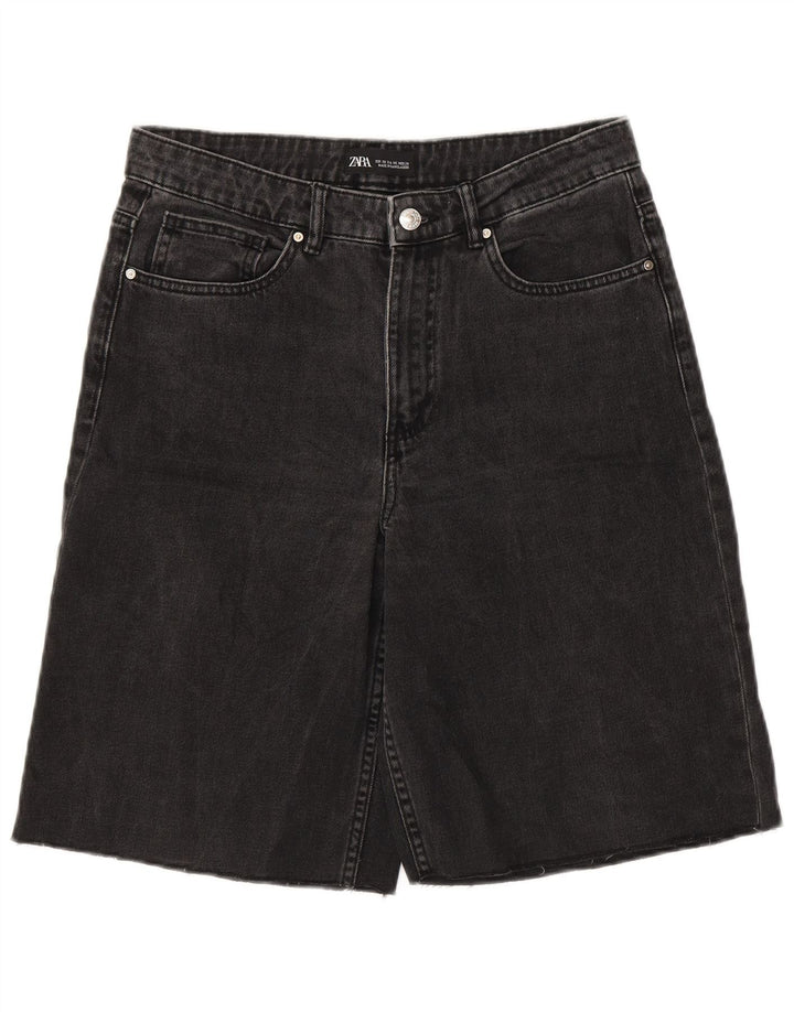 Pantaloni scurți din denim pentru femei Zara EU 38 Small W28 Gri