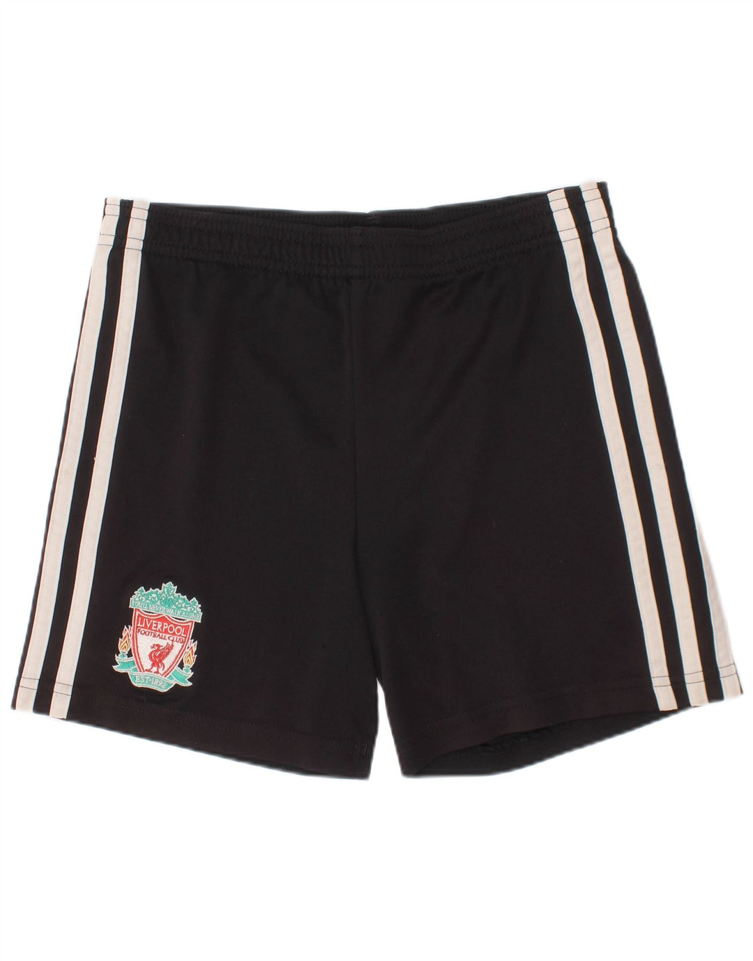 Pantaloni scurți sport Liverpool pentru băieți Adidas 5-6 ani poliester negru