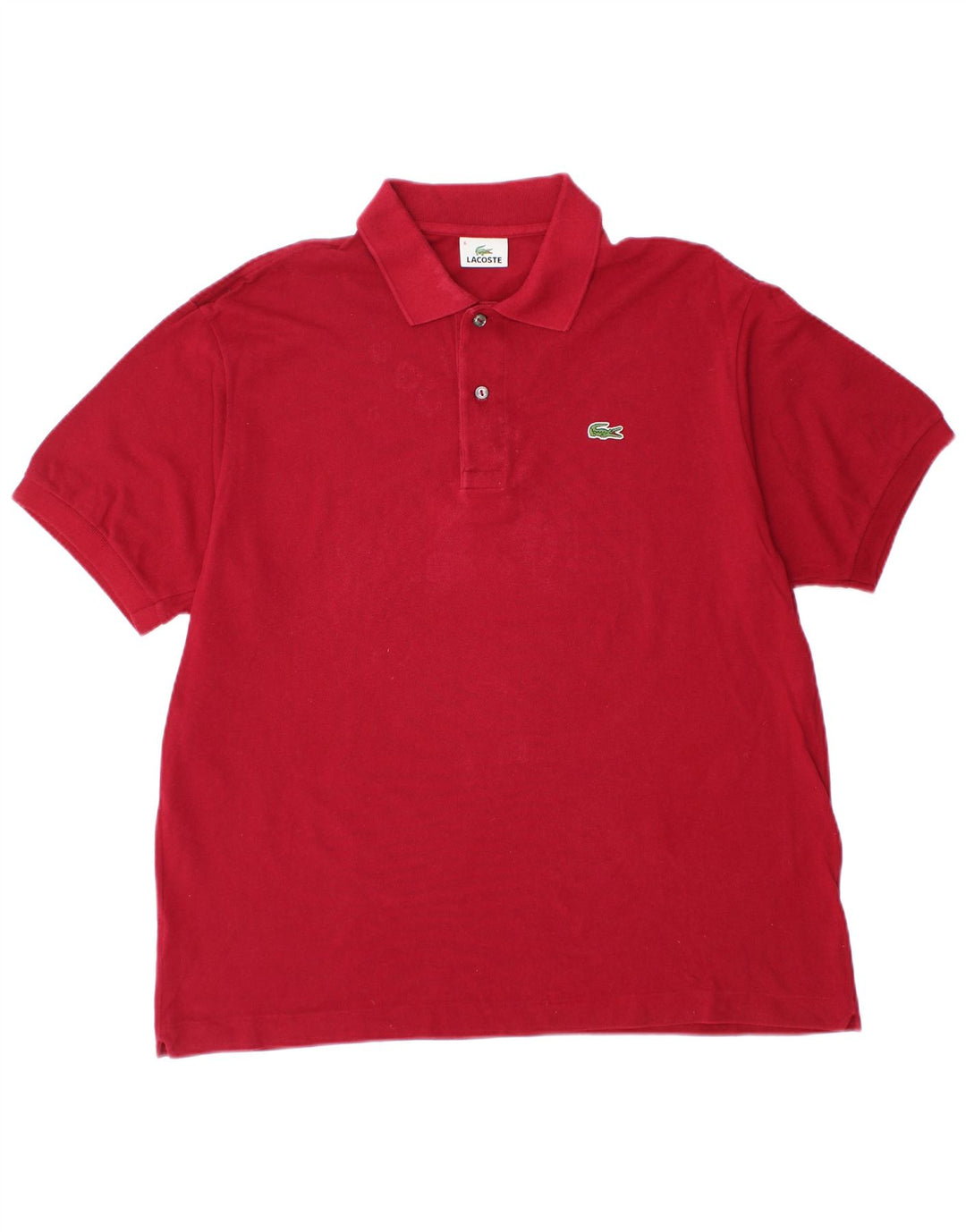 Tricou polo pentru bărbați LACOSTE Mărimea 6 XL Bumbac roșu