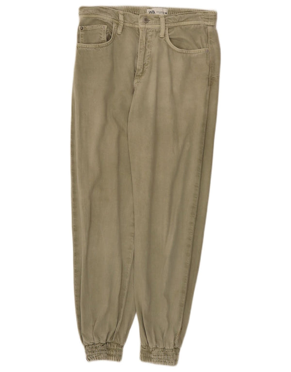 Pantaloni de jogging pentru femei Zara Pantaloni casual XS W24 L26 Kaki Bumbac