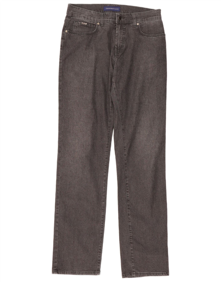 Blugi drepti pentru femei Trussardi W33 L33 bumbac gri