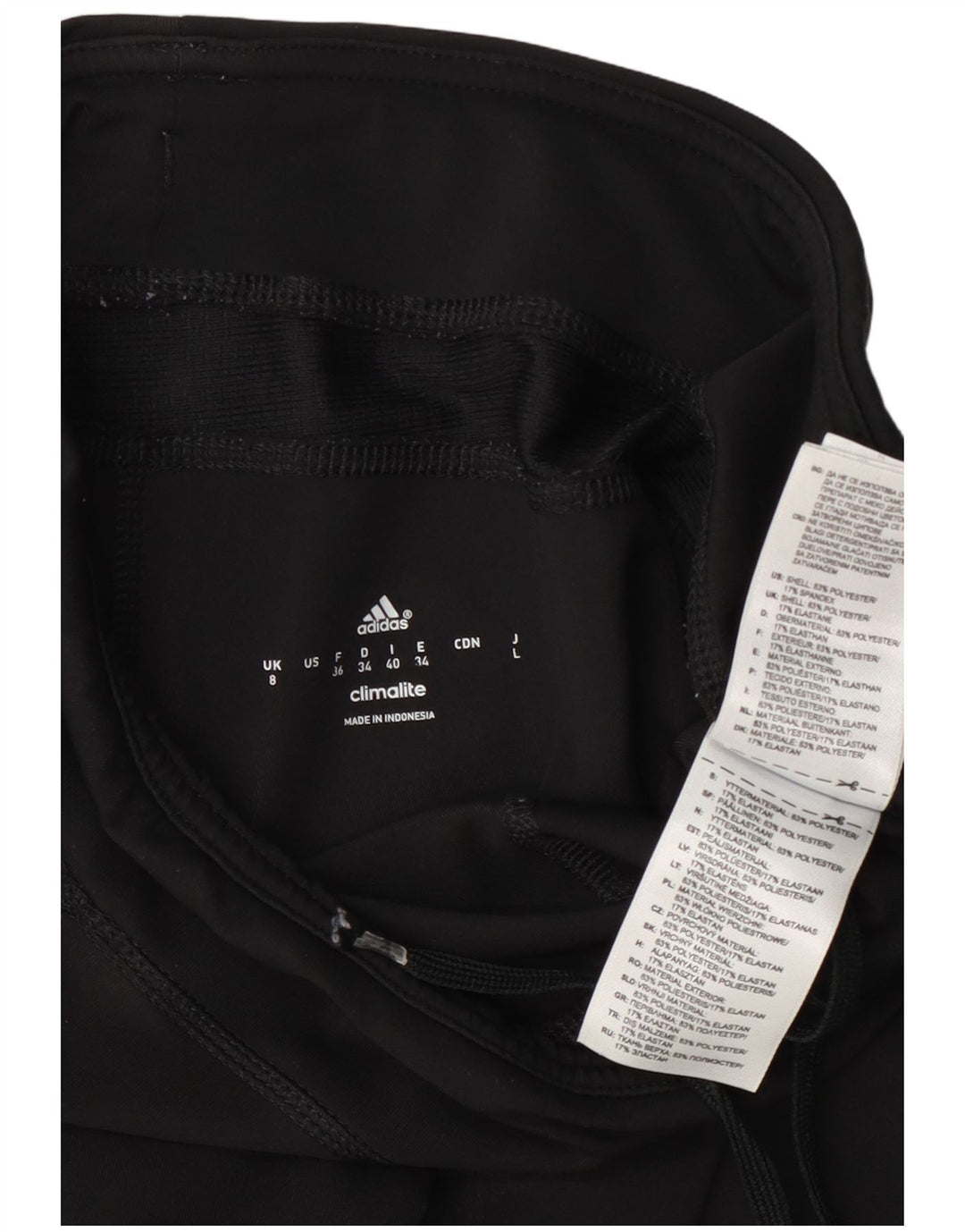Pantaloni adidas Climalite Capri pentru femei UK 8, poliester negru mic