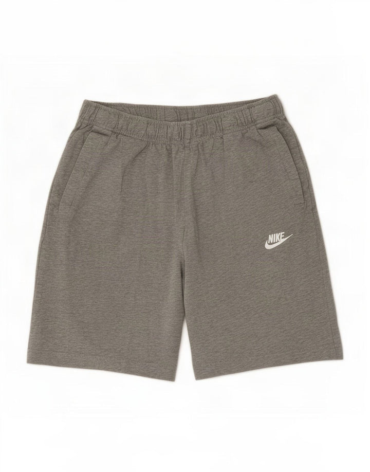 Pantaloni scurți sport Nike pentru bărbați, bumbac, gri mediu