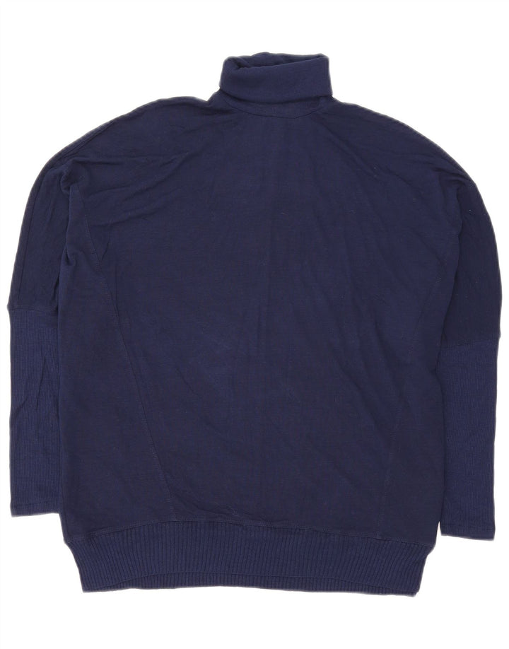Pulover supradimensionat pentru femei Zara, cu gât rulat, UK 10 Mic, bleumarin