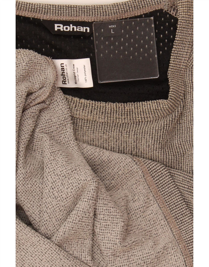 ROHAN Top pentru bărbați cu mânecă lungă, mare, gri, poliester