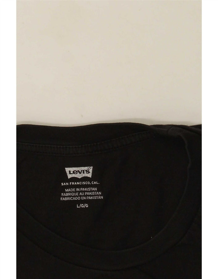 Tricou grafic Levi's pentru bărbați Top mare negru