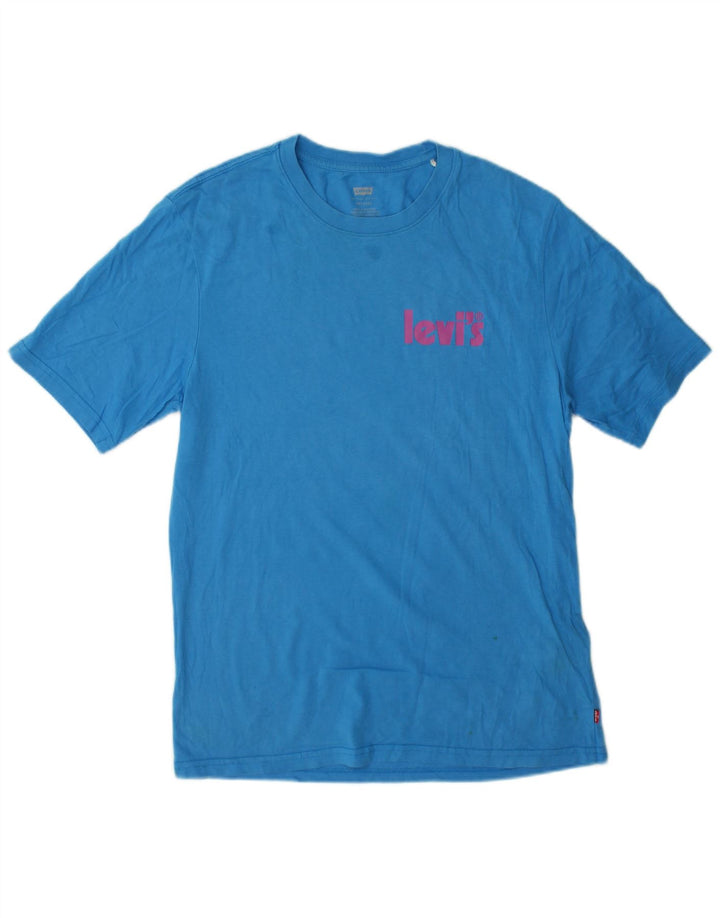 Tricou relaxat pentru bărbați Levi's Top XS Blue Bumbac