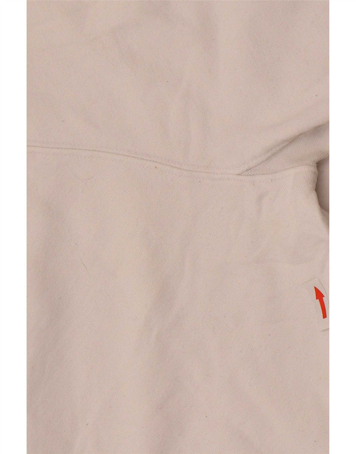 Levi's Pulover cu capota cu grafic pentru femei UK 14 Bumbac alb mediu