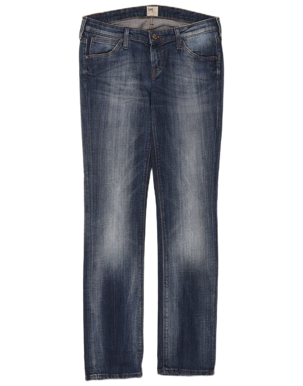 Blugi subțiri cu talie joasă Lee pentru femei W31 L33 bumbac albastru