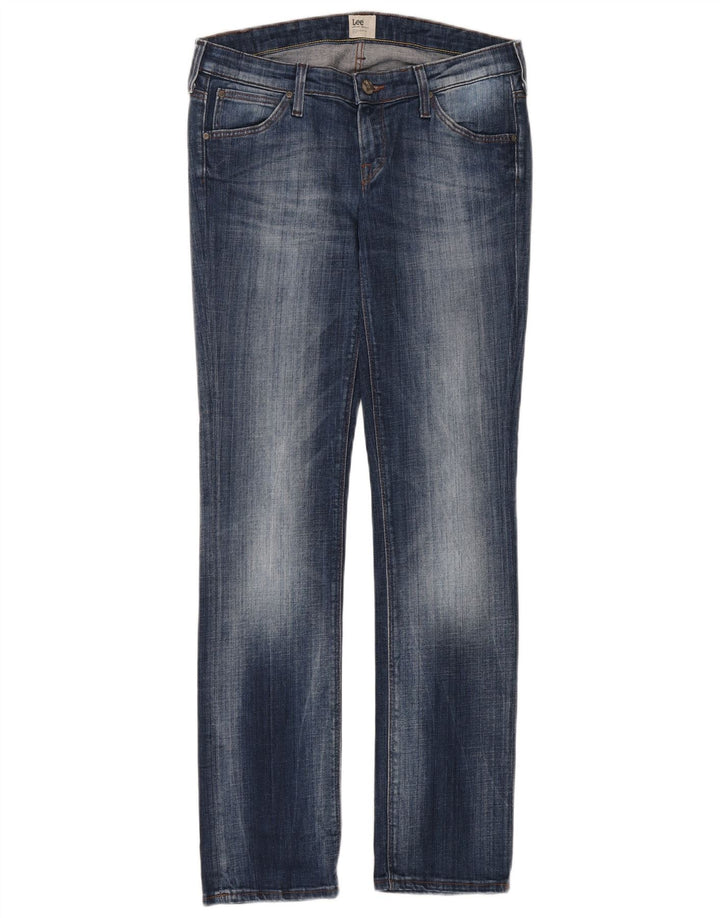 Blugi subțiri cu talie joasă Lee pentru femei W31 L33 bumbac albastru