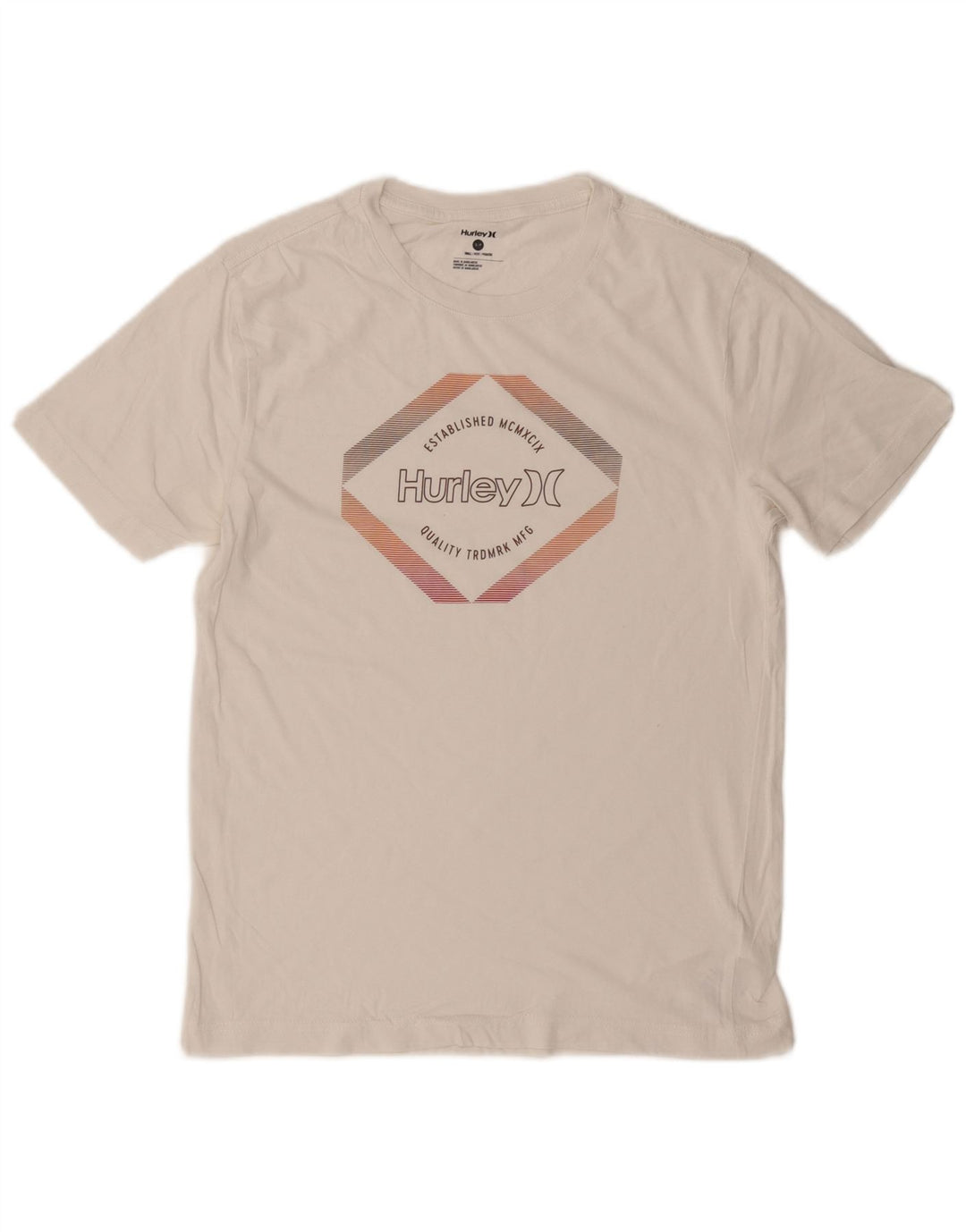 Tricou grafic pentru bărbați Hurley Top mic din bumbac alb