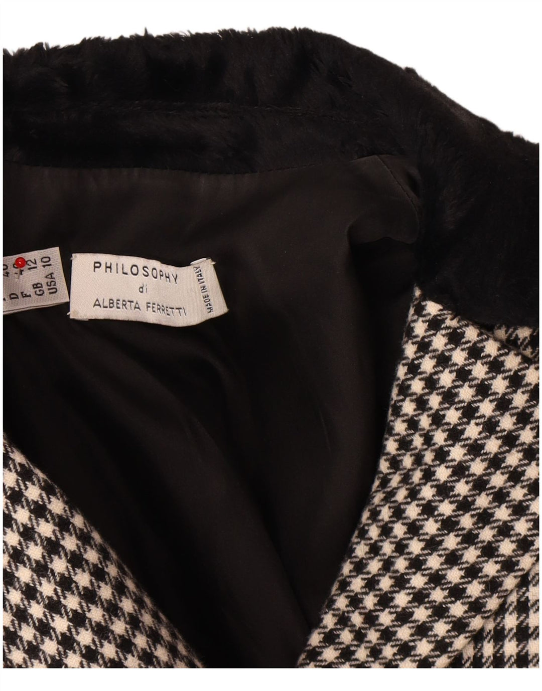 PHILOSOPHY DI ALBERTA FERRETTI Blazer Jacket pentru femei UK 12 Medium Black