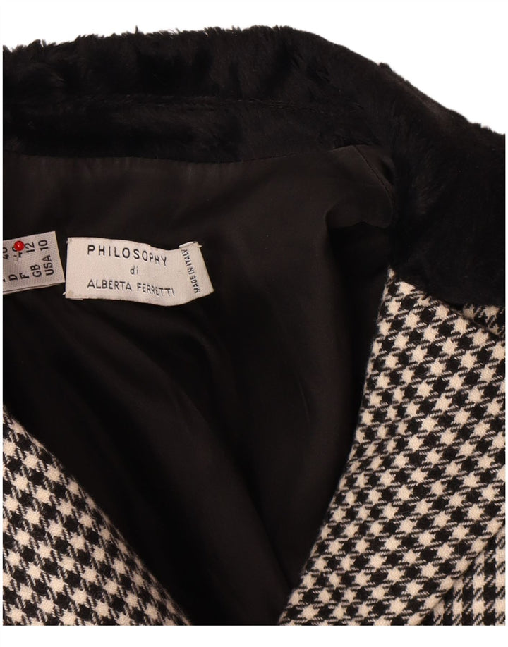 PHILOSOPHY DI ALBERTA FERRETTI Blazer Jacket pentru femei UK 12 Medium Black