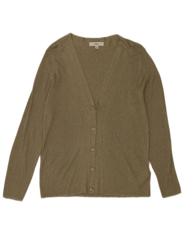 Pulover cardigan pentru femei Marks & Spencer UK 14, mare, kaki, viscoză