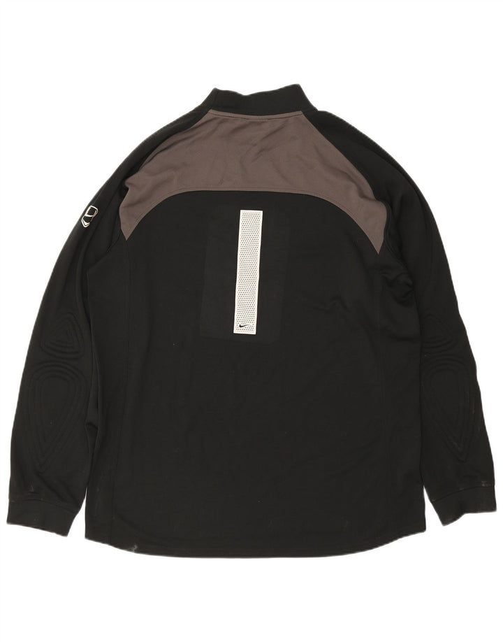 Top pentru bărbați NIKE cu mânecă lungă UK 45/47 XL, negru, poliester color bloc