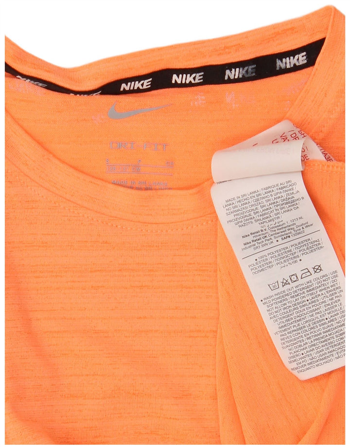 Tricou Nike Dri Fit pentru băieți Top 8-9 ani Poliester cu dungi portocalii mici