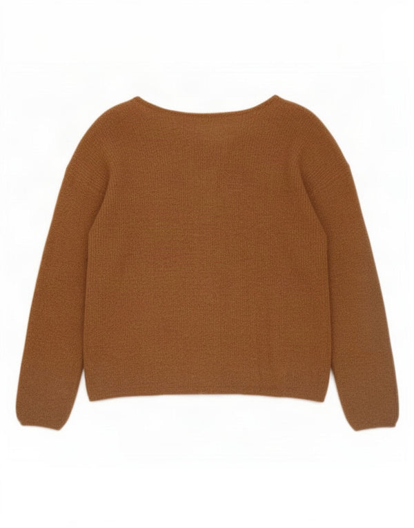 La Maille Sézane Pulover Crop Cardigan pentru femei UK 10 Small Brown Mohair