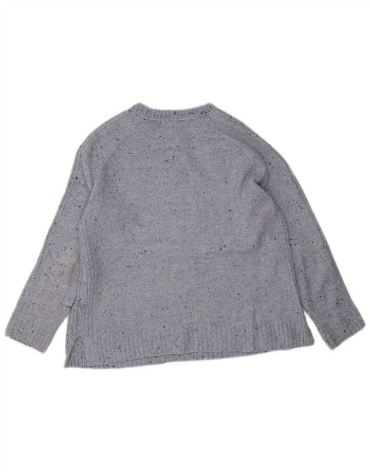 Pulover pentru femei Marks & Spencer, cu gât de barcă, UK 14 Medium Blue Flecked