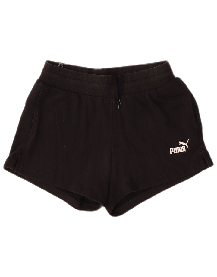 Pantaloni scurti sport Puma pentru femei UK 12, bumbac mediu negru