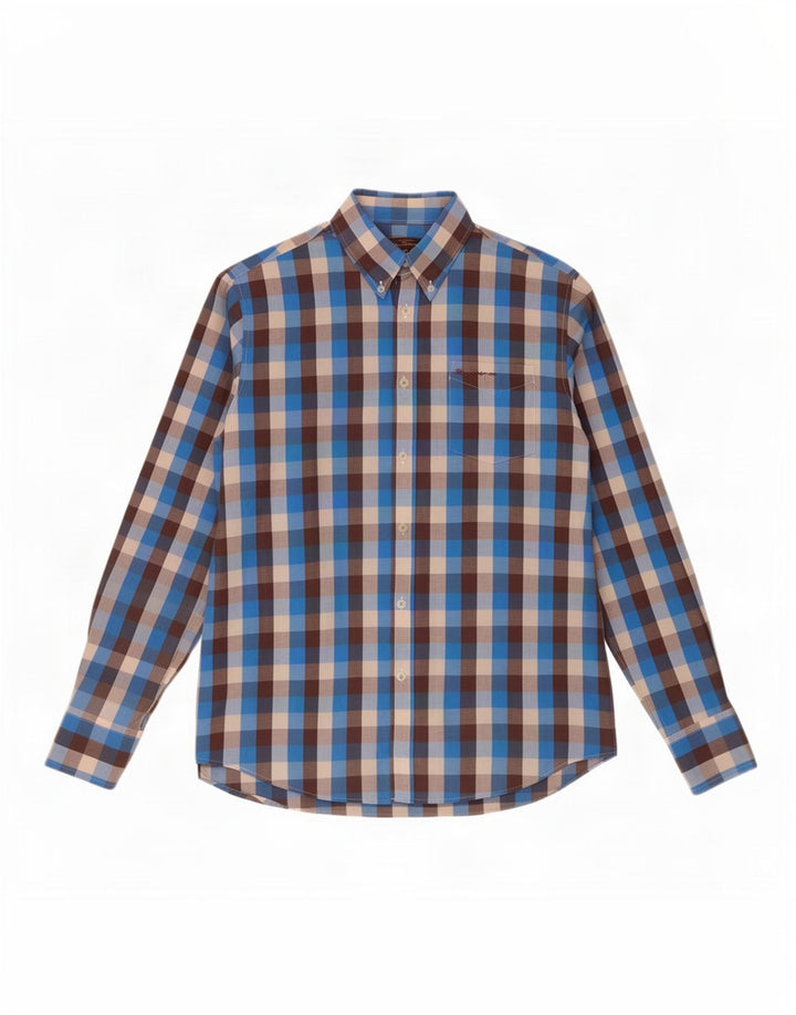 Cămașă pentru bărbați Ben Sherman XL, albastru, bumbac vichy