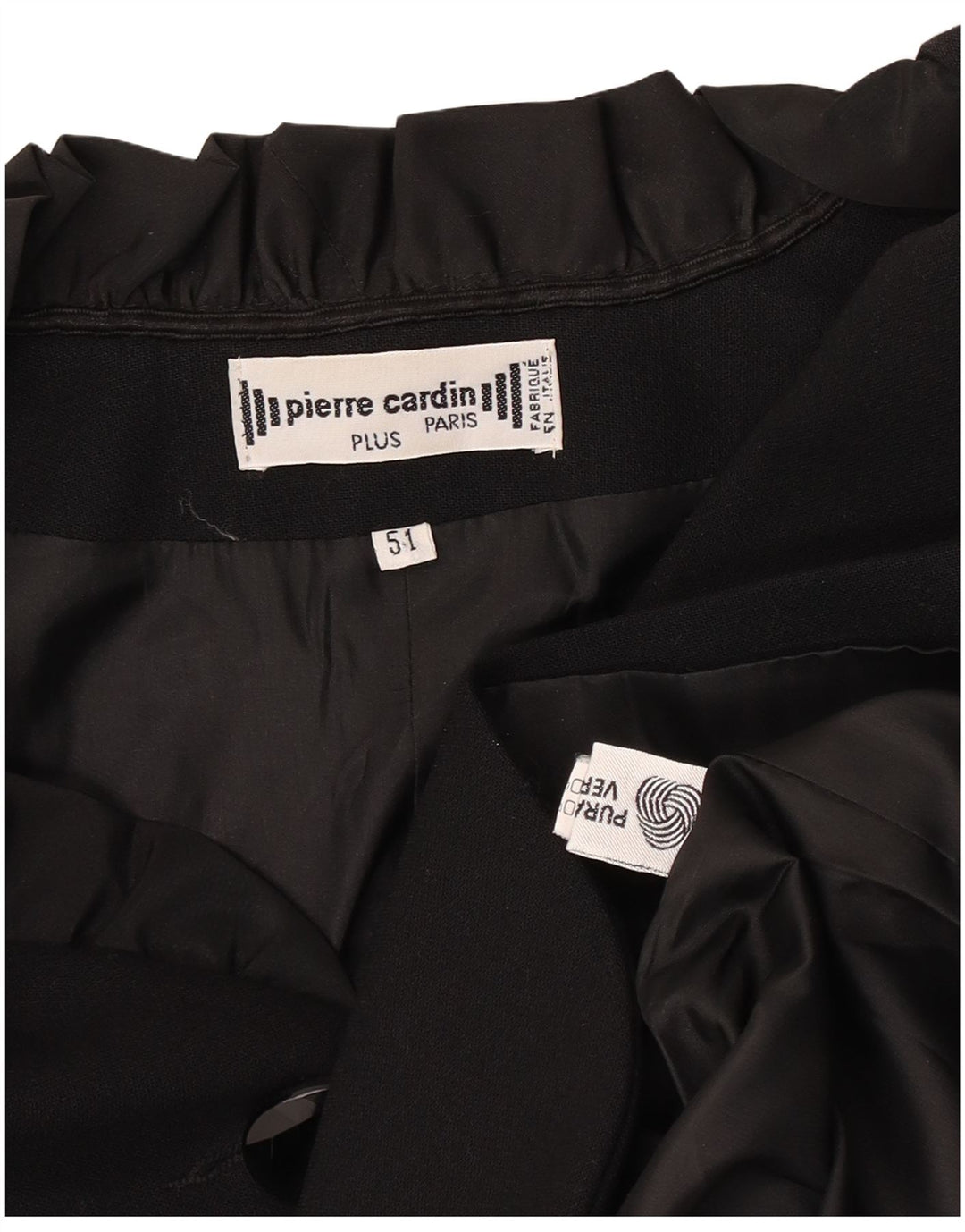 Jachetă pentru femei Pierre Cardin cu 3 nasturi IT 51 XL Lână virgină neagră