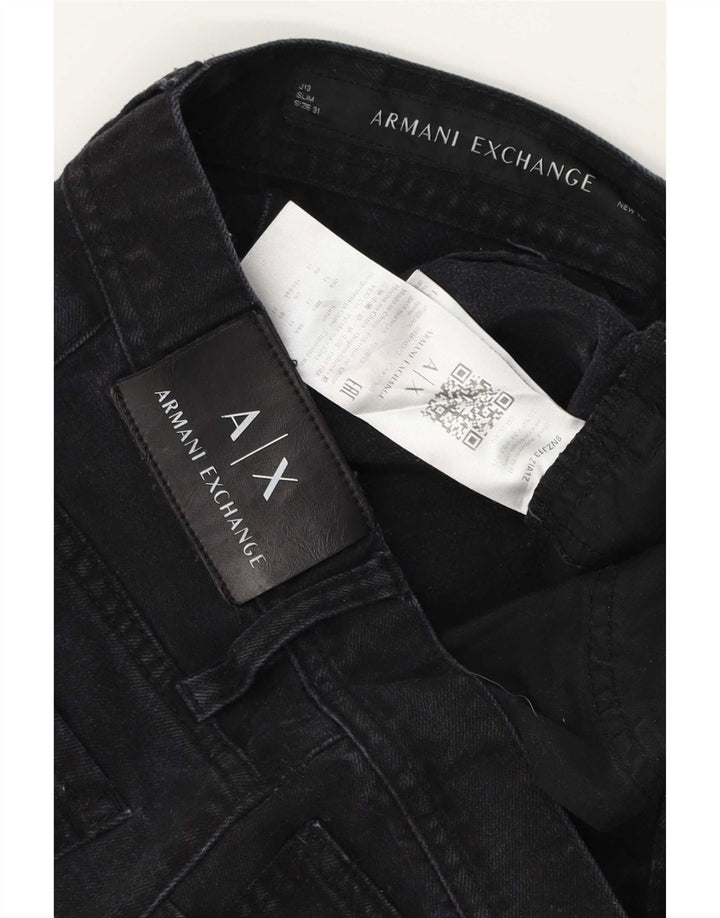 Blugi slim pentru femei Armani Exchange W31 L29 bumbac negru