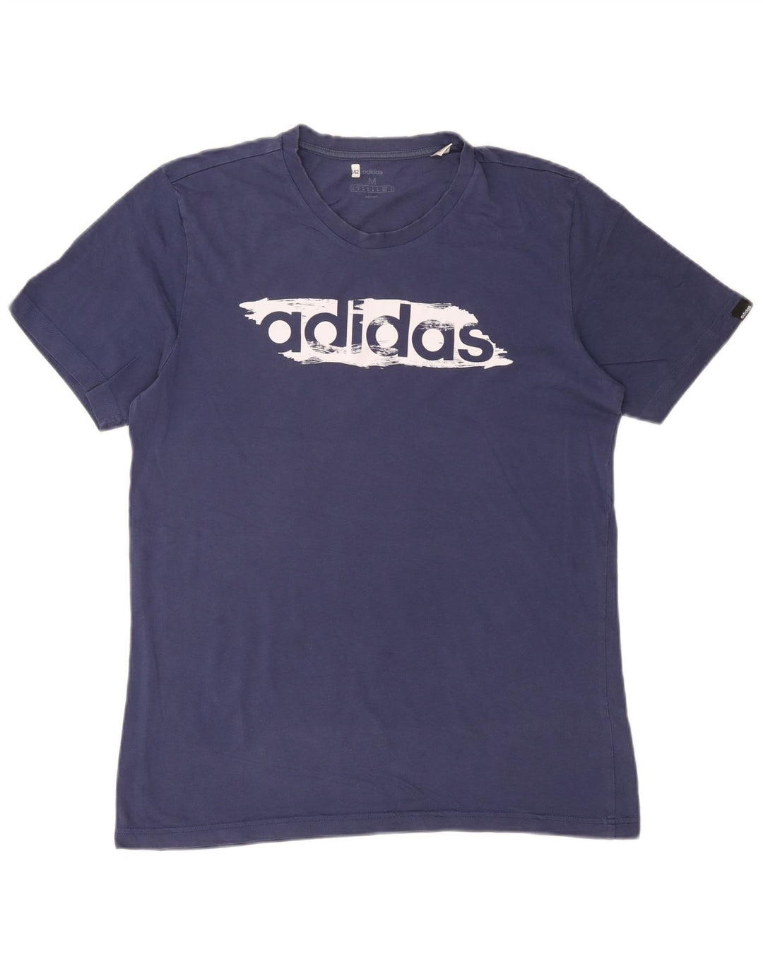 Tricou grafic pentru bărbați Adidas Top mediu din bumbac bleumarin