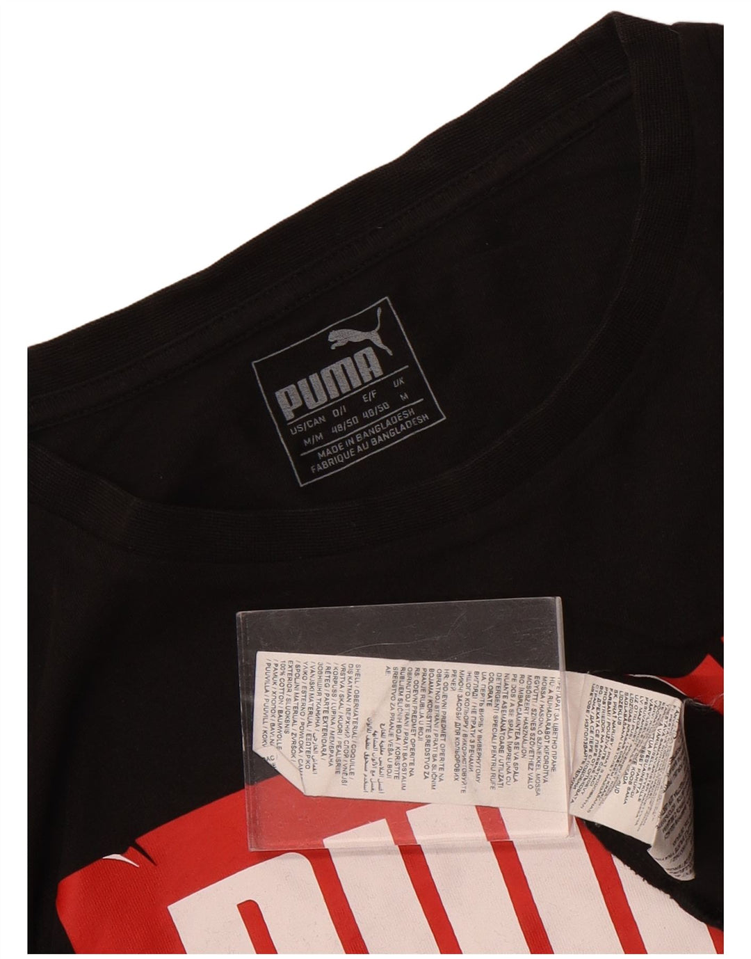 Tricou grafic Puma pentru bărbați Top mediu negru bumbac