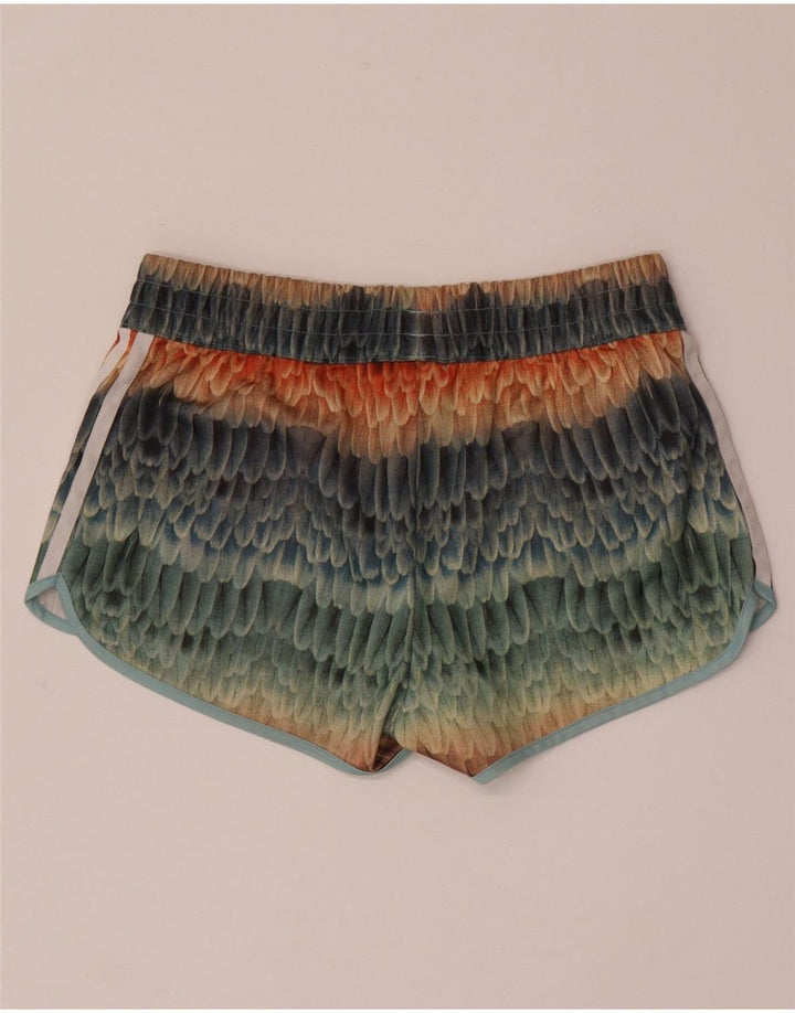 Pantaloni scurți sport adidas cu model abstract pentru femei UK 8 mic multicolor
