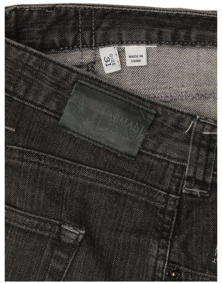 Blugi drepti pentru femei Armani W31 L28 gri