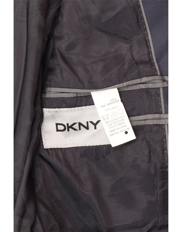 Jachetă pentru bărbați Dkny, cu 2 nasturi, UK 38, lână medie, albastru bleumarin