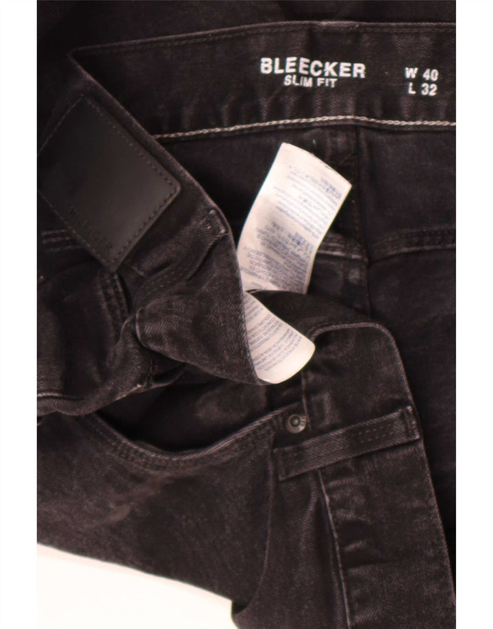 Blugi Tommy Hilfiger Bleecker Slim pentru bărbați W40 L32 bumbac negru