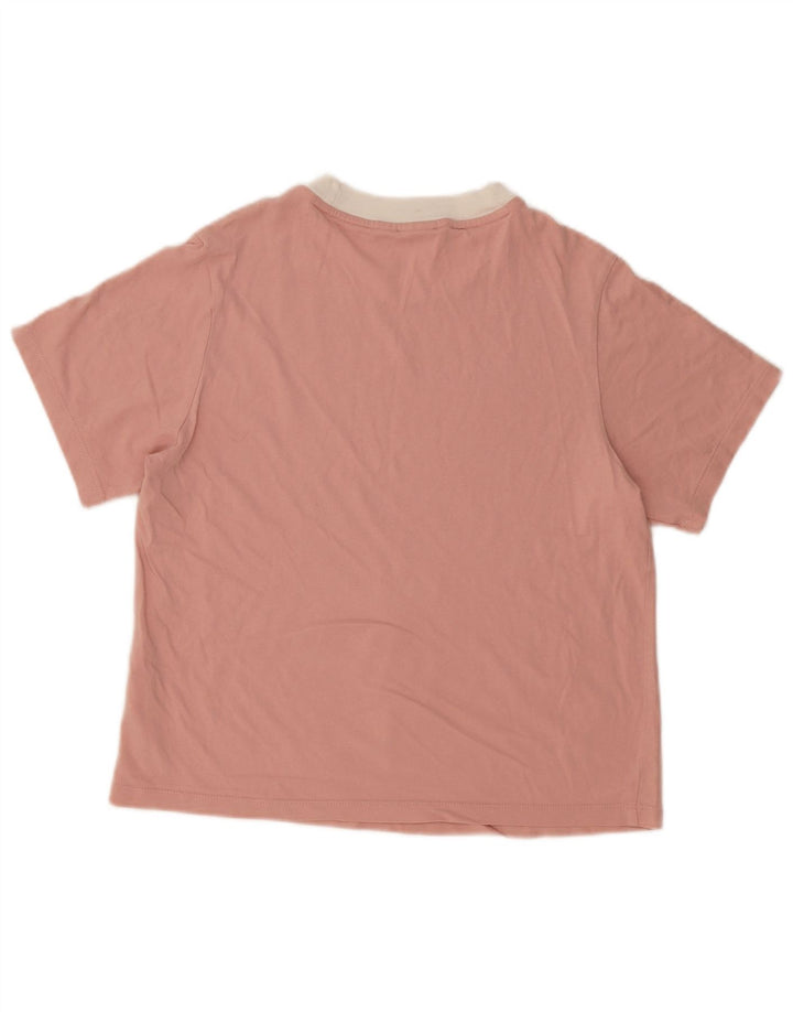 Tricou supradimensionat pentru femei Adidas UK 8 Small Pink Bumbac